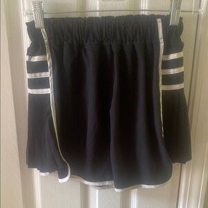 Black with white trim shorts athletic